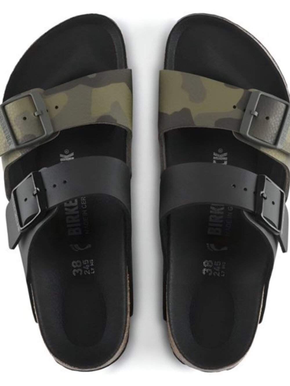 Birkenstock Arizona Size 38 Camoflauge/Black Sandal